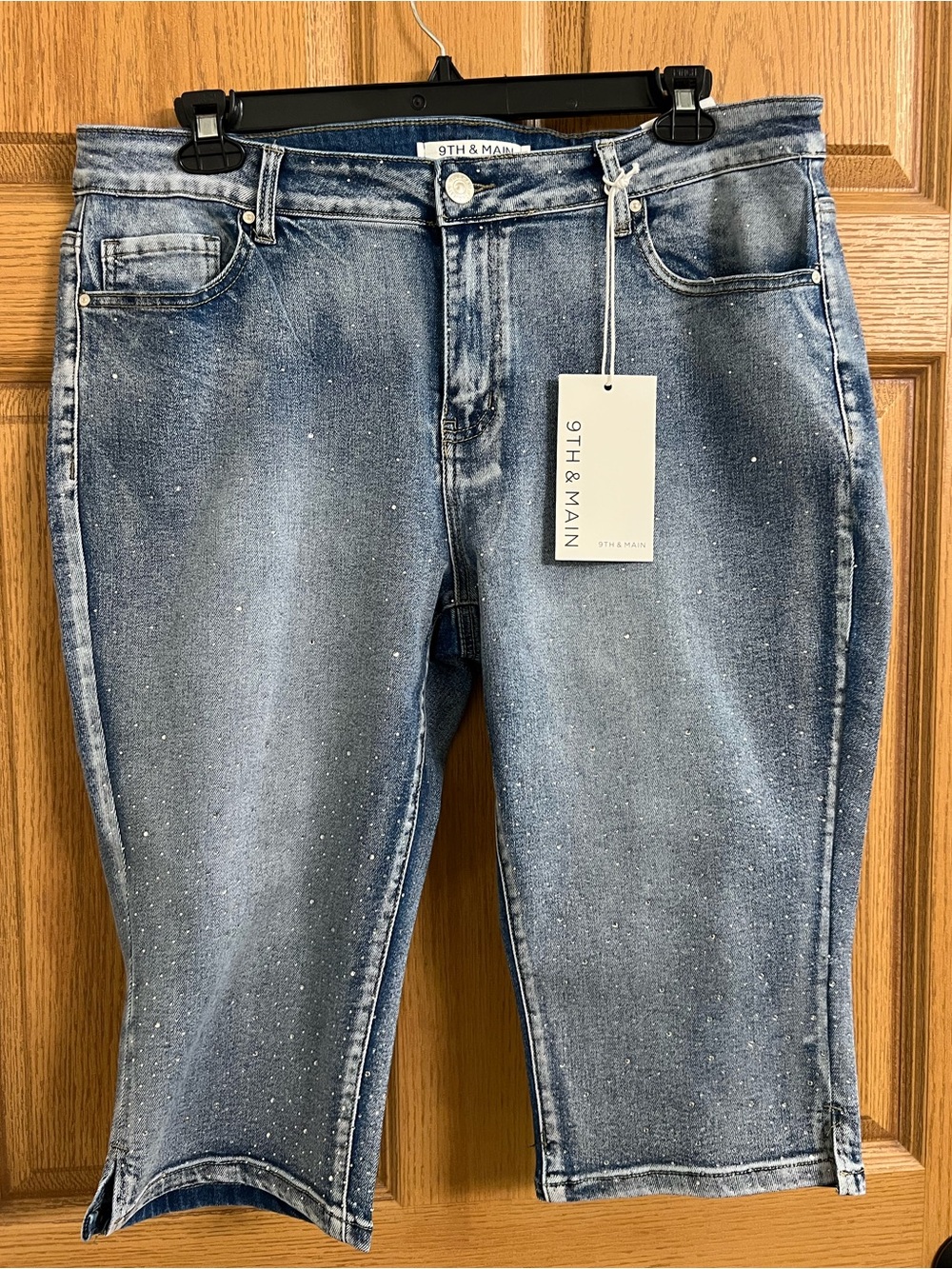 9th & Main Boutique Denim Sparkles Sz 20W Capri